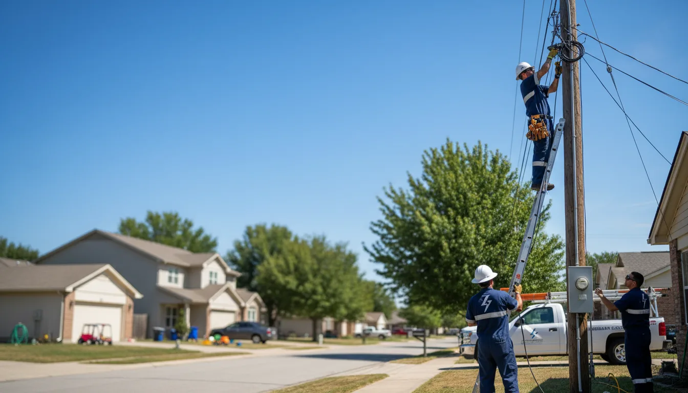 Residential electrician providing installation services in Placedo, TX